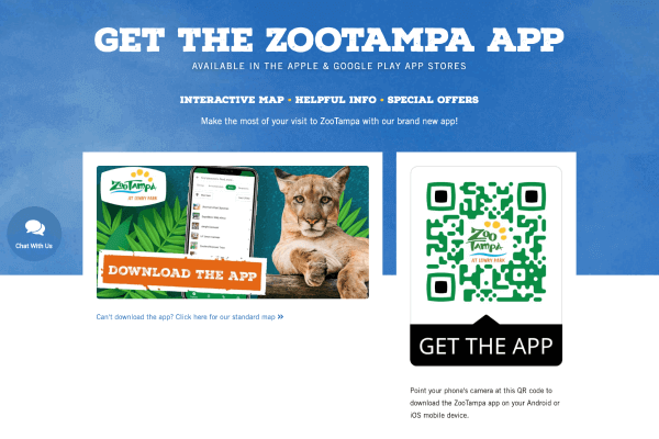 A ZooTampa precisava de uma maneira fácil de transmitir e divulgar informações à hóspedes do parque.