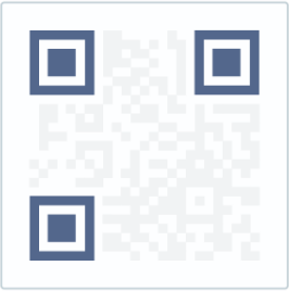 Os três marcadores indicam a direção na qual posição o QR Code foi impresso.
