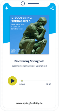 Uma landing page do QR Code com um áudio guia em mp3 sobre uma história da cidade.