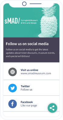 Página inicial do QR Code que mostra todas as redes sociais numa única página