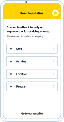 Uma landing page do QR Code com um formulário de feedback de uma ONG.