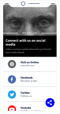 Landing page do QR Code que mostra as redes sociais de um estúdio fotográfico.