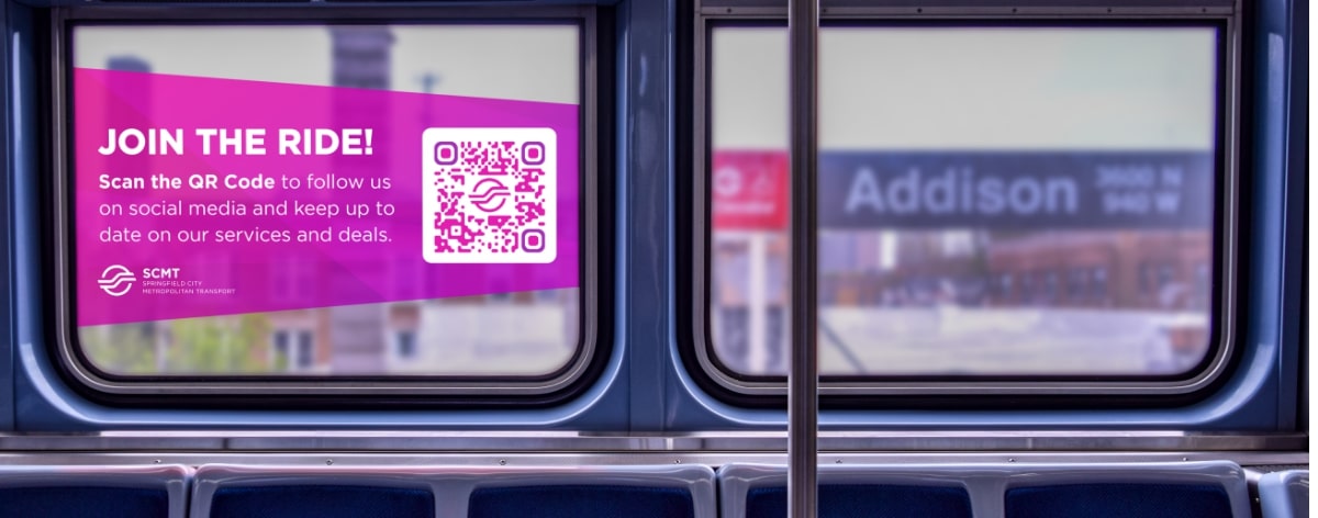 Ideia criativa de QR Code para empresas de transporte público