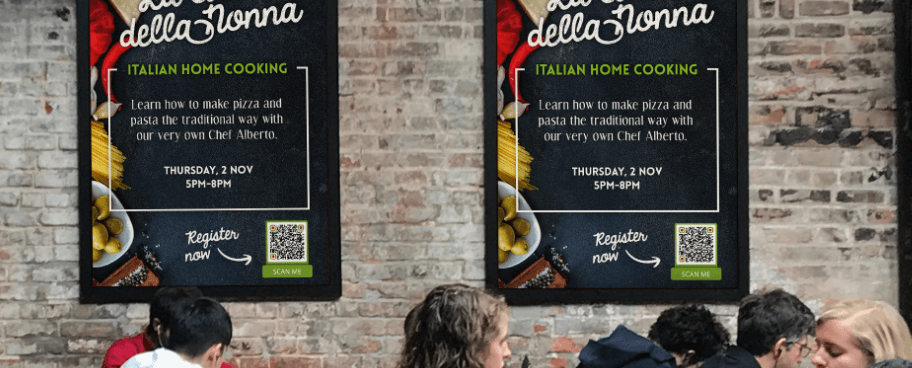 QR Code Cadastro para se inscrever num evento de restaurante