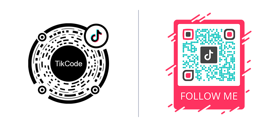 Um TikCode e um QR Code TikTok do QR Code Generator