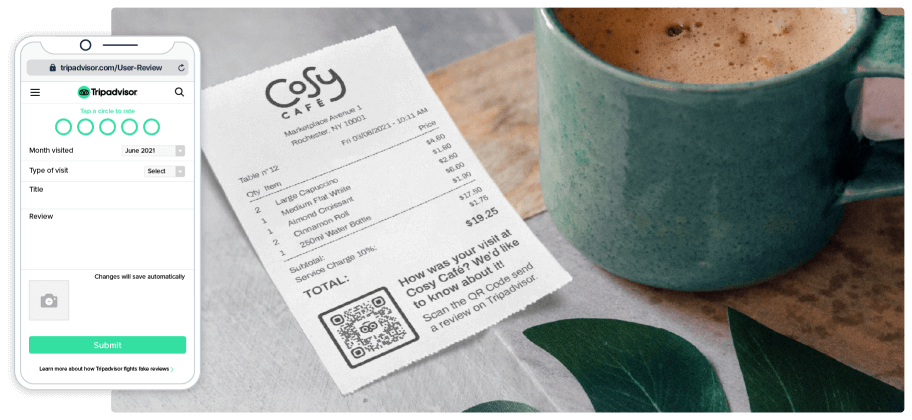 Use um QR Code Tripadvisor para ganhar mais avaliações