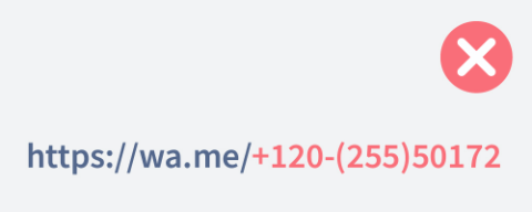 Não utilize zeros ou caracteres especiais ao criar o link do Whatsapp