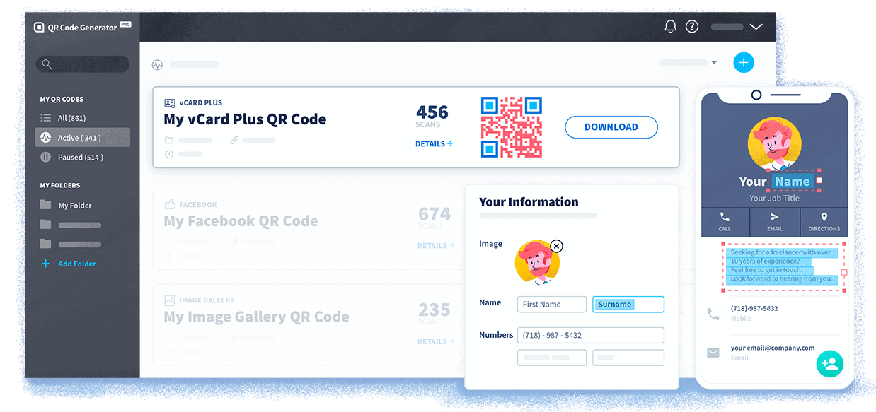 QR Code Generator PRO é uma plataforma de marketing por meio de QR Codes